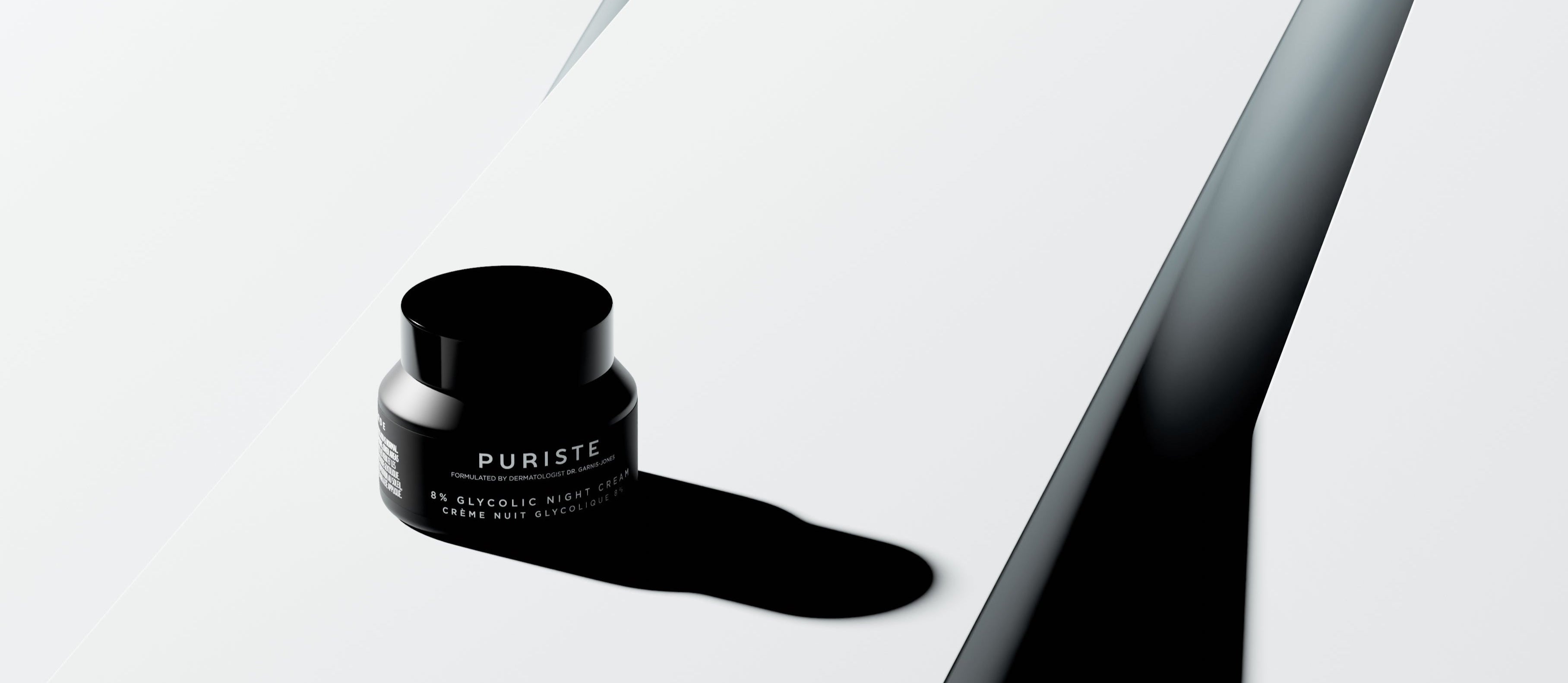 Jar of Puriste product on a white background